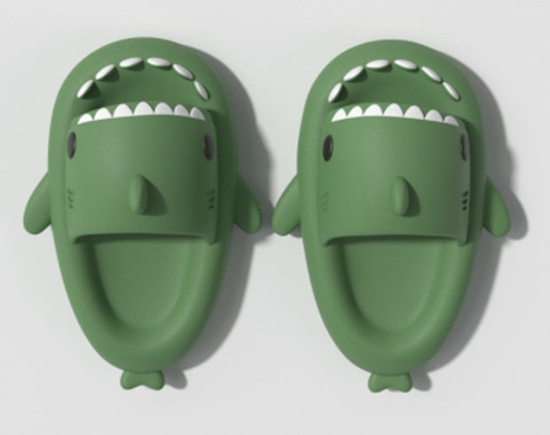 Slippers Indoor Outdoor Funny Shark Cartoon