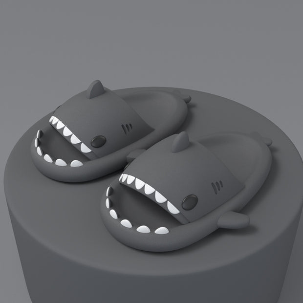 Slippers Indoor Outdoor Funny Shark Cartoon