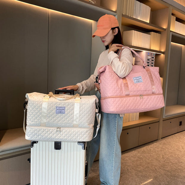 Large Capacity Totes Travel Duffle Bags Dry And Wet Separation Fitness Gym Shoulder Bag For Weekender Overnight Essentials Mommy Handbag