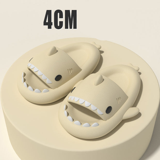 Slippers Indoor Outdoor Funny Shark Cartoon
