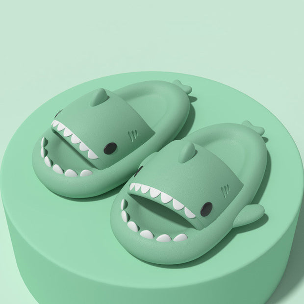 Slippers Indoor Outdoor Funny Shark Cartoon