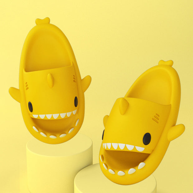 Slippers Indoor Outdoor Funny Shark Cartoon
