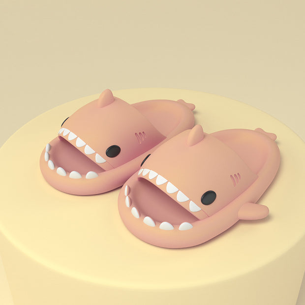 Slippers Indoor Outdoor Funny Shark Cartoon