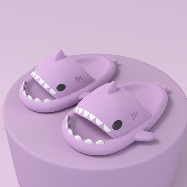 Slippers Indoor Outdoor Funny Shark Cartoon