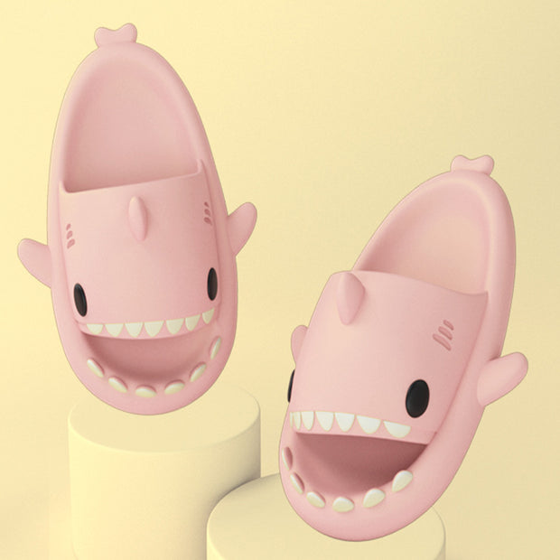 Slippers Indoor Outdoor Funny Shark Cartoon