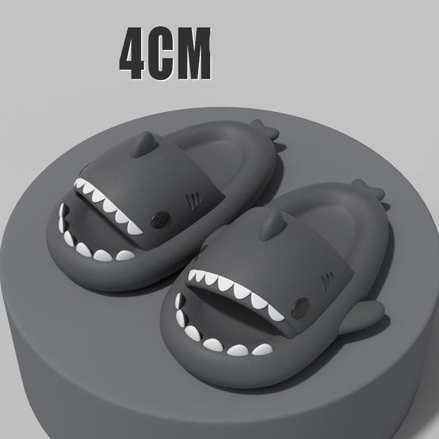 Slippers Indoor Outdoor Funny Shark Cartoon