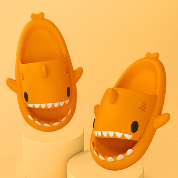 Slippers Indoor Outdoor Funny Shark Cartoon