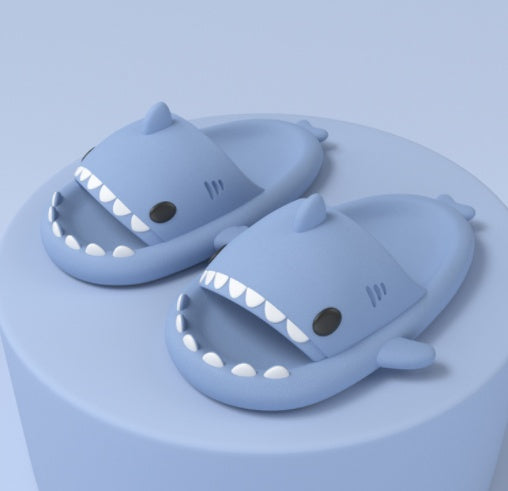 Slippers Indoor Outdoor Funny Shark Cartoon