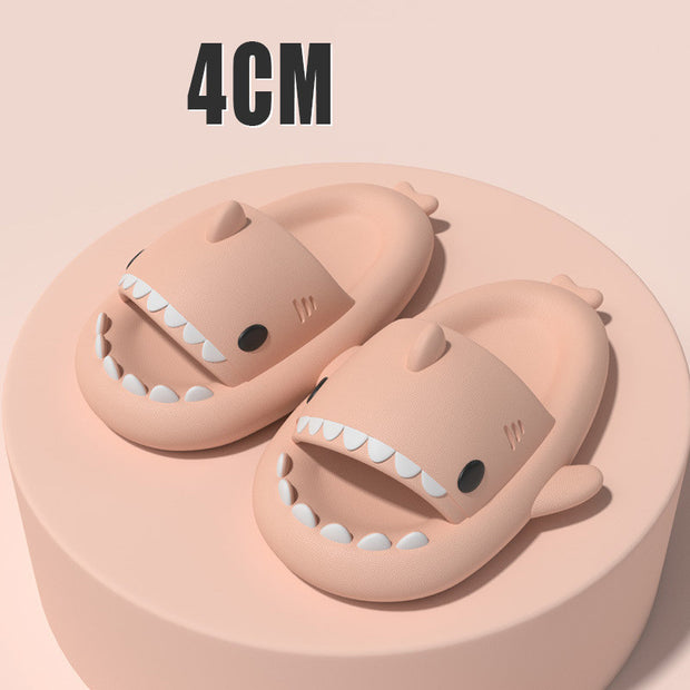 Slippers Indoor Outdoor Funny Shark Cartoon