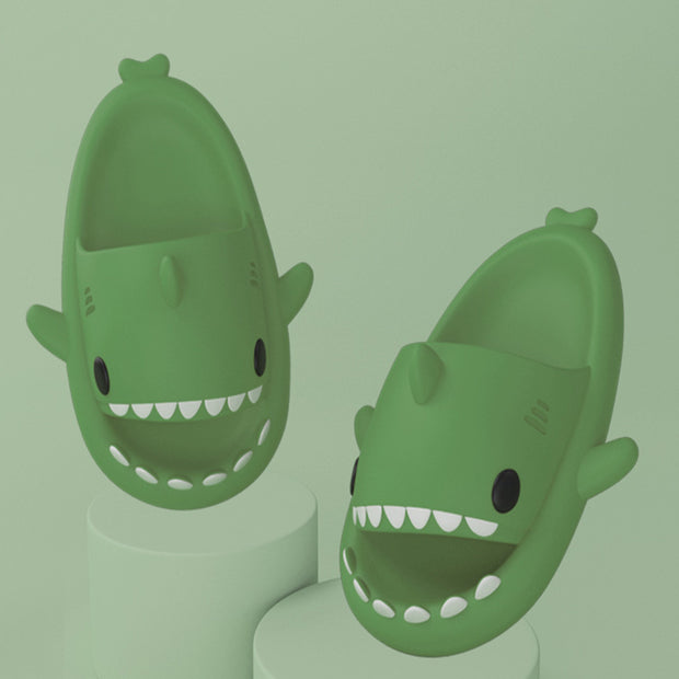 Slippers Indoor Outdoor Funny Shark Cartoon