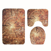 Three-piece Toilet Anti-slip Mat Bathroom Toilet Carpet