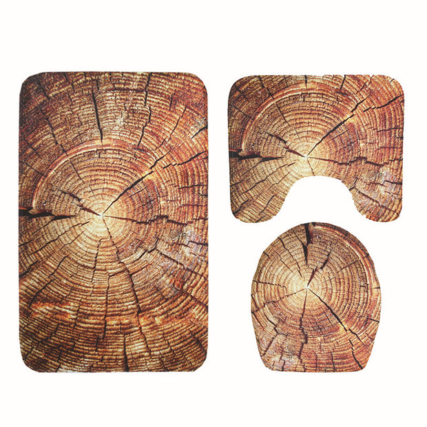 Three-piece Toilet Anti-slip Mat Bathroom Toilet Carpet